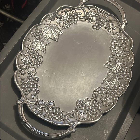 Lenox Other - Lenox Silver Grape Motif Serving Tray